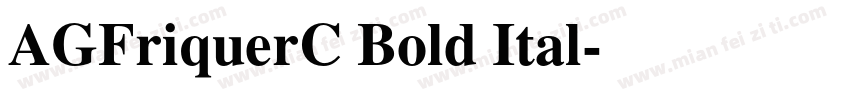 AGFriquerC Bold Ital字体转换